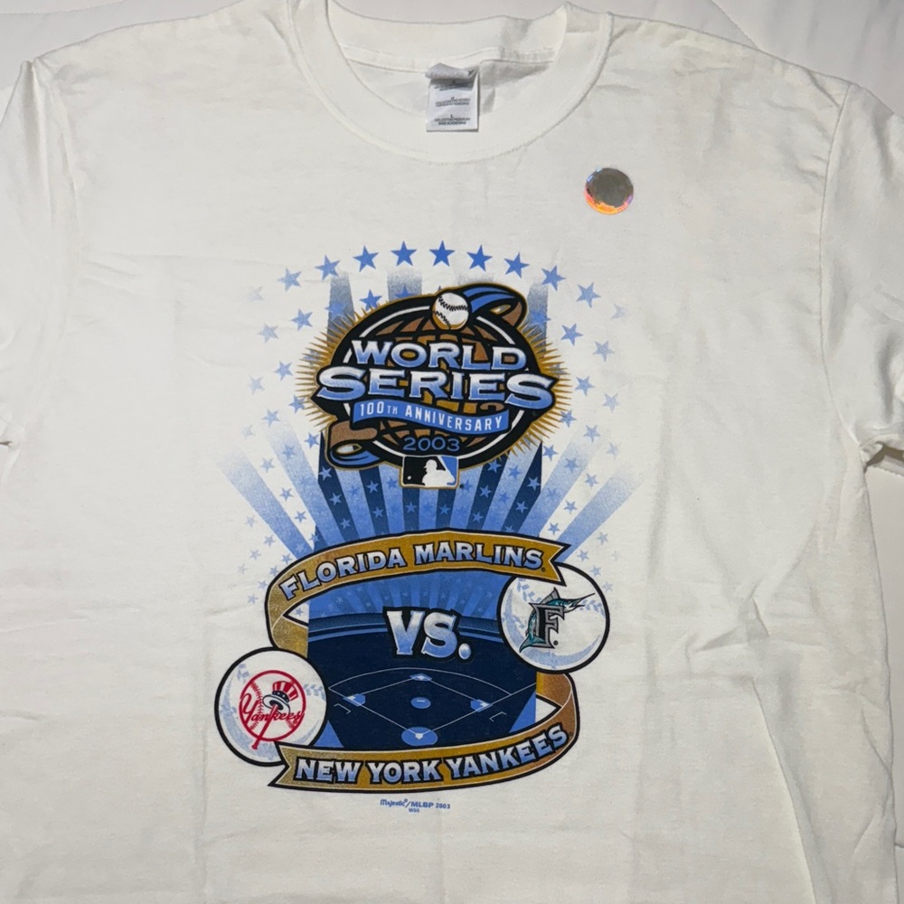 Florida Marlins vs. New York Yankees 2003 White T-Shirt